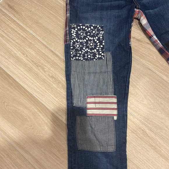 Current Elliott THE FLING super cool patchwork jeans boyfriend fit size 26 - Picture 5 of 12